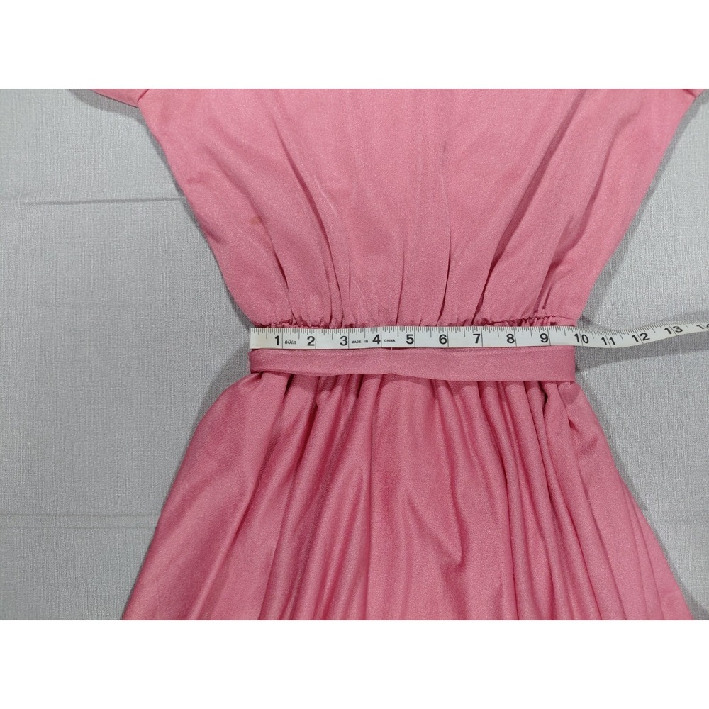 Vintage Union Made Lace Trimmed Dress Sz 9/10 - Picture 14 of 16